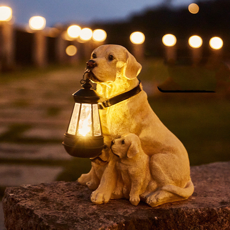 Avtoit | LumiPup Solar-Powered Dog Statue with LED Lighting