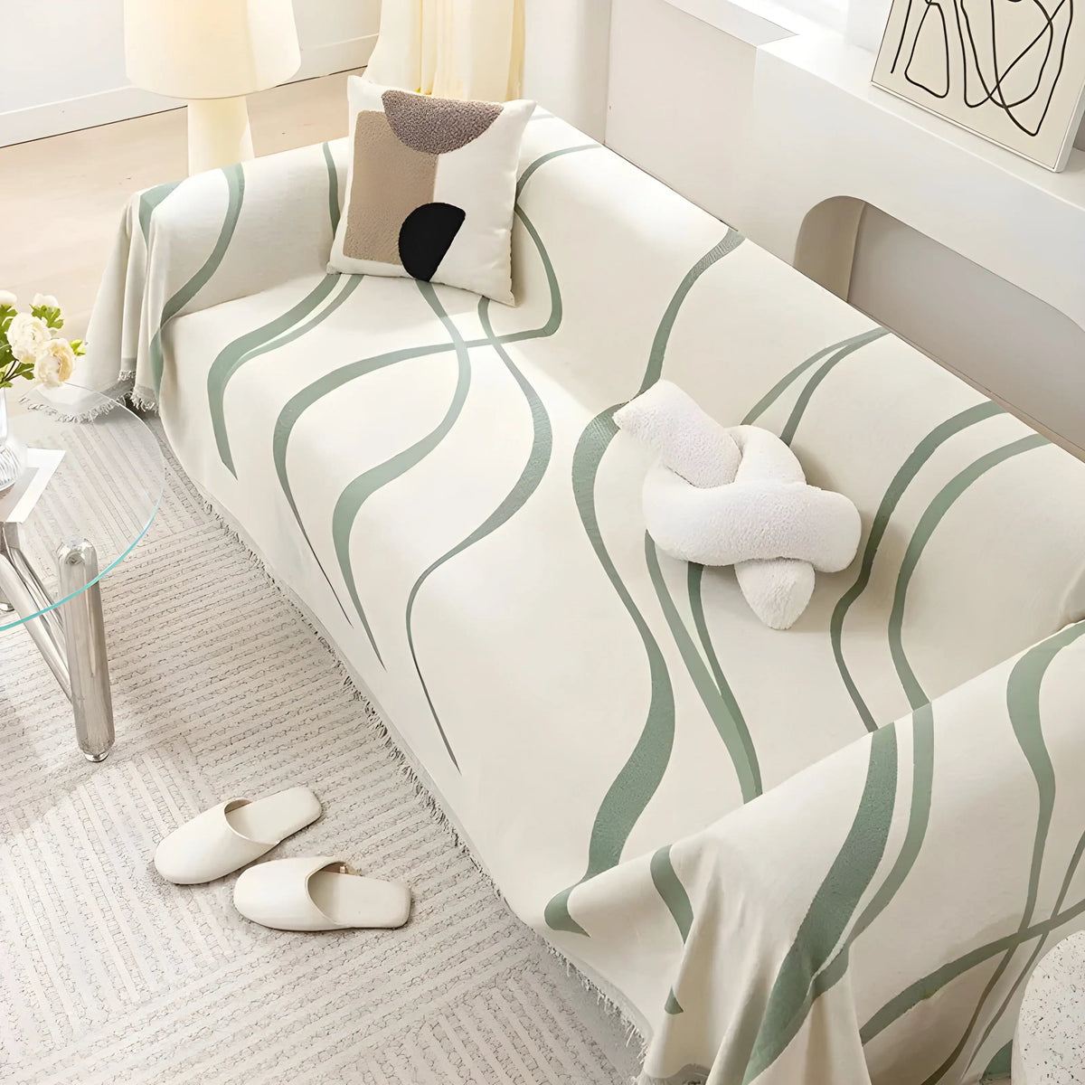 Avtoit | LuxeCasa Reversible Chenille/Cotton Sofa Cover