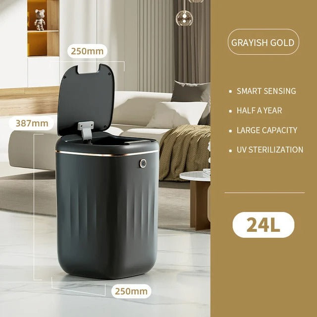 Avtoit | Smart Sensor Trash Bin with UV Light – Automatic Touchless Wastebasket with Lid & Odor Control for Kitchen, Bathroom & Home Hygiene
