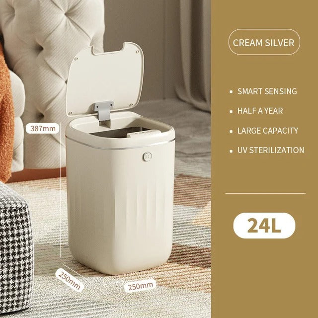Avtoit | Smart Sensor Trash Bin with UV Light – Automatic Touchless Wastebasket with Lid & Odor Control for Kitchen, Bathroom & Home Hygiene