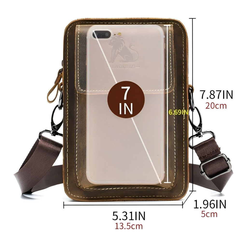 Avtoit | Vidal Bag – Functional Leather Waist Bag for Men with Adjustable Strap and Multi-Pocket Design