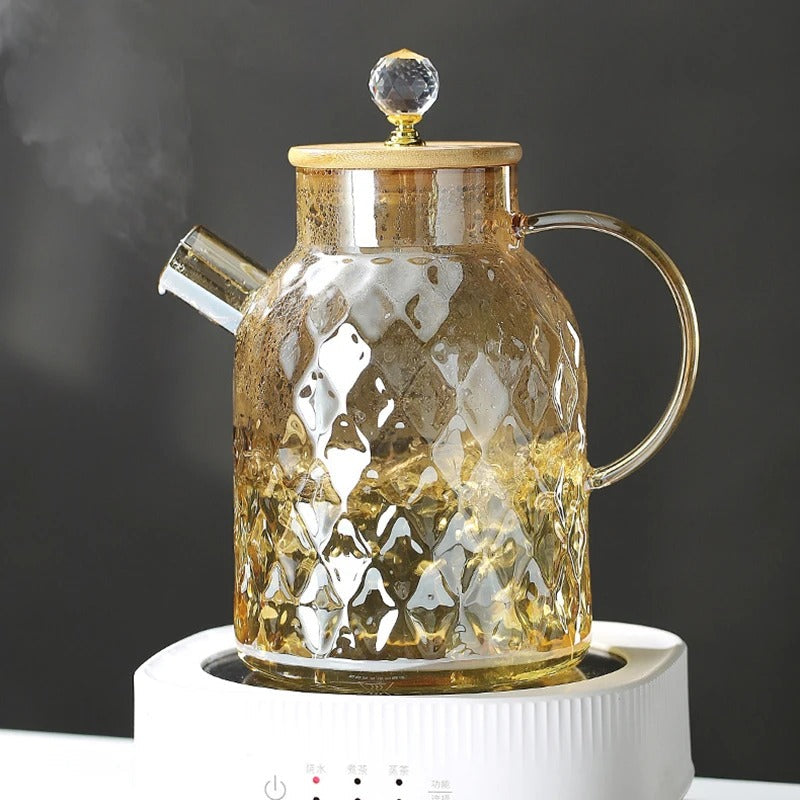 Avtoit | Classic Crystal Teapot | Glass & Wood