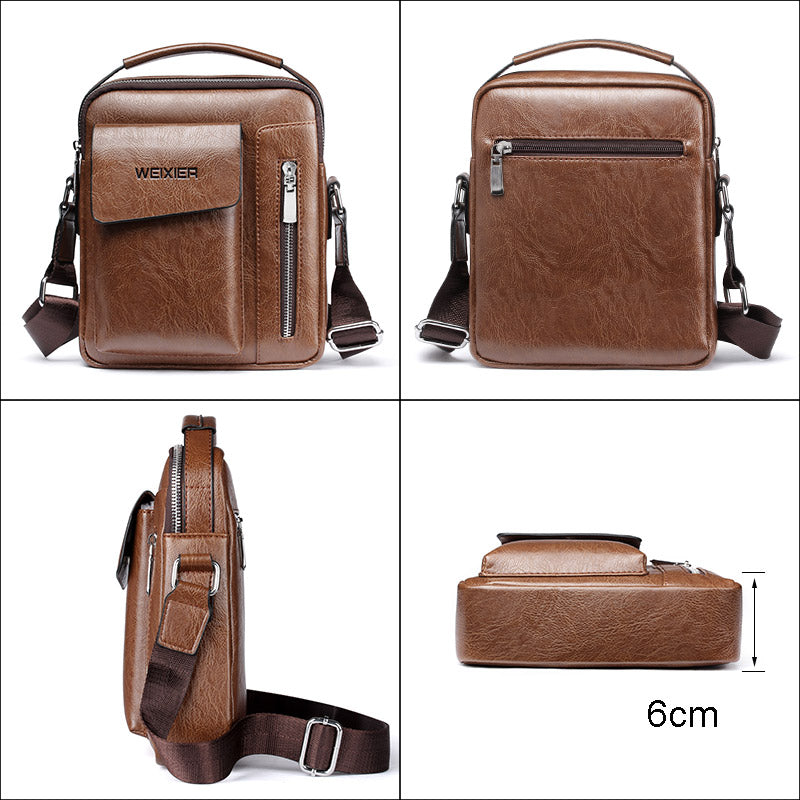 Avtoit | Luxury Shoulder Bag for Men – PU Leather Crossbody Satchel with Adjustable Strap