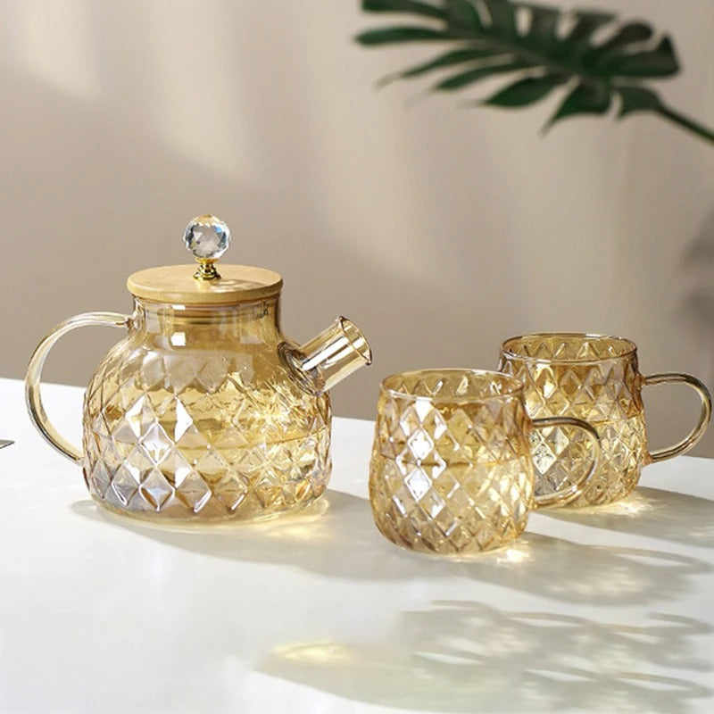 Avtoit | Classic Crystal Teapot | Glass & Wood
