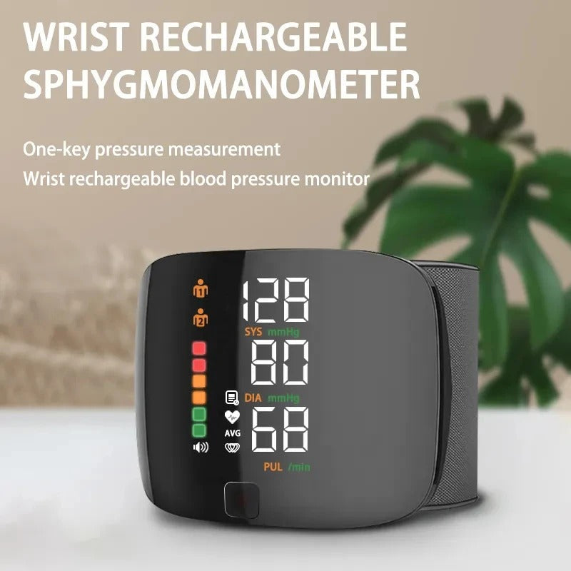 Avtoit | Smart Wrist Blood Pressure Monitor – Electronic Portable Sphygmomanometer with Voice Alerts