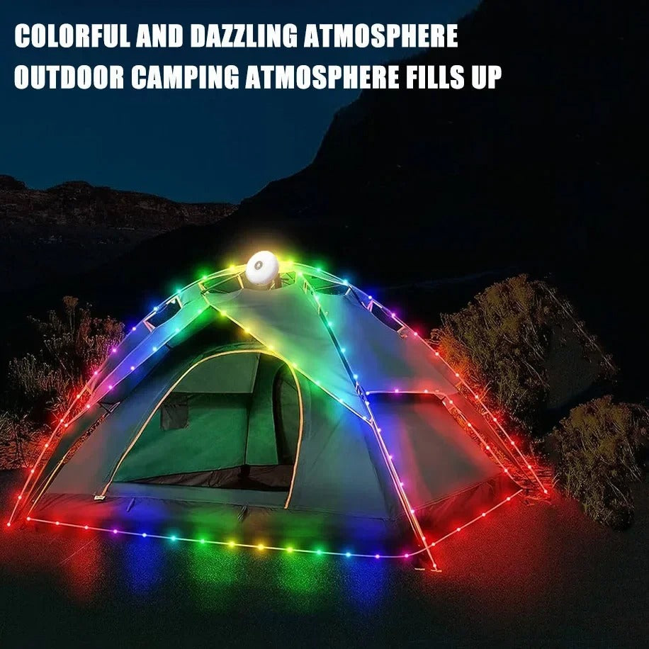 Avtoit | CampBeam LED Outdoor String Lights – Rechargeable Waterproof Lights with Magnetic Hooks & 5 Lighting Modes