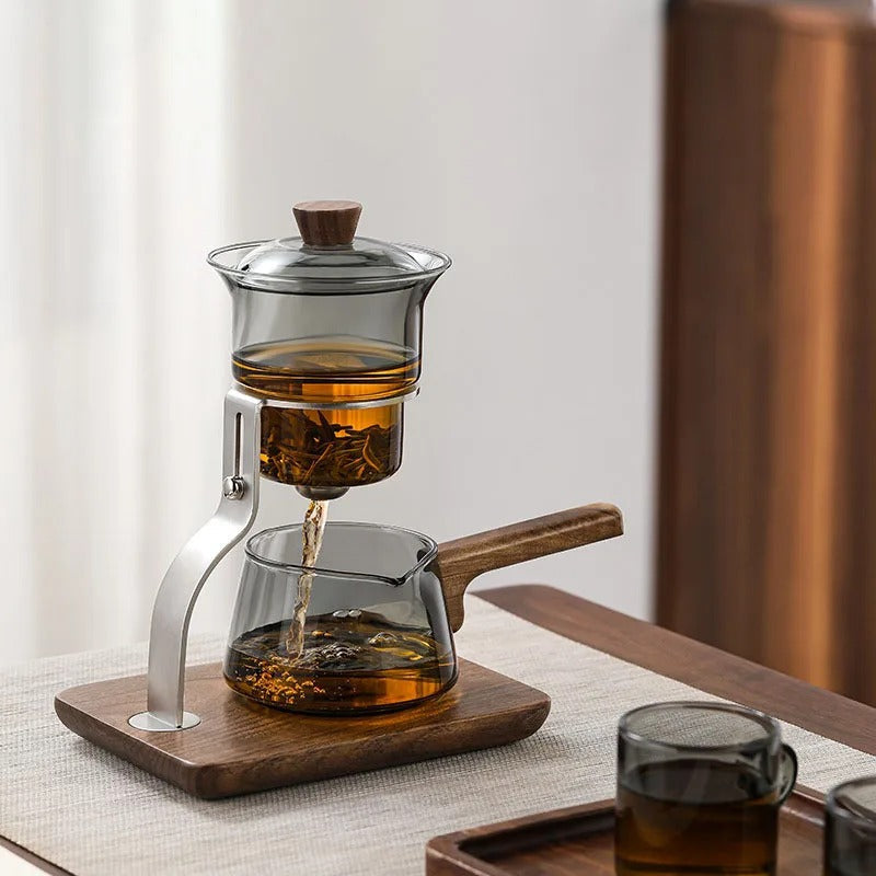 Avtoit | Walnut Signature One-Key Glass Tea Set
