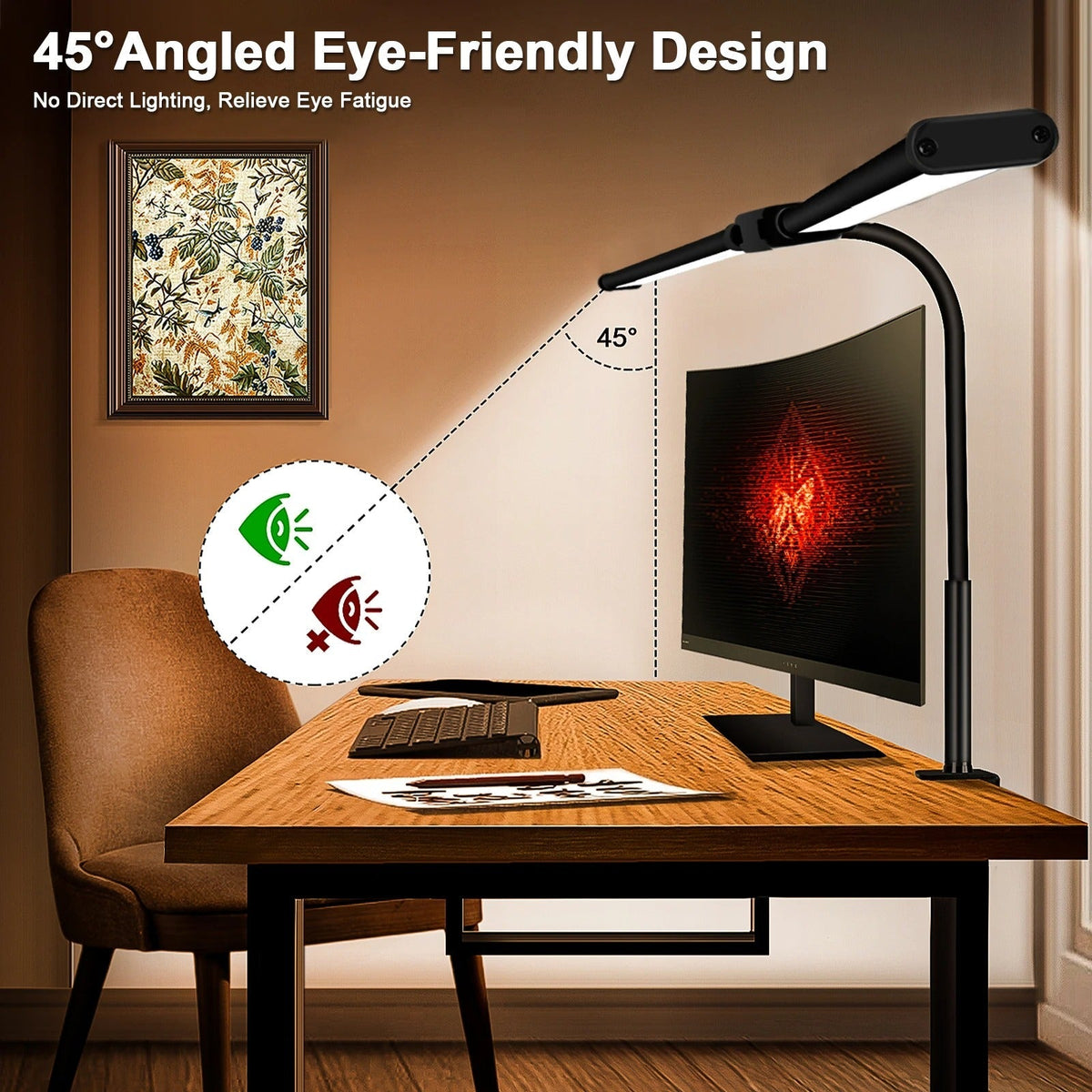 Avtoit | Double-Head LED Desk Lamp | Lighting Solution for Study, Work & Office Use