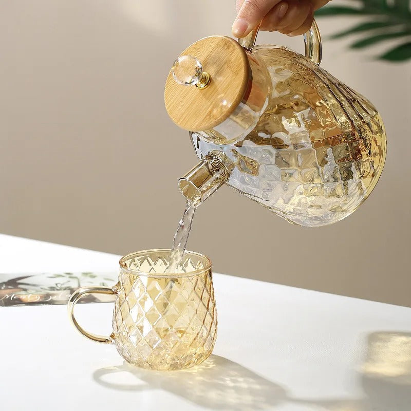 Avtoit | Classic Crystal Teapot | Glass & Wood