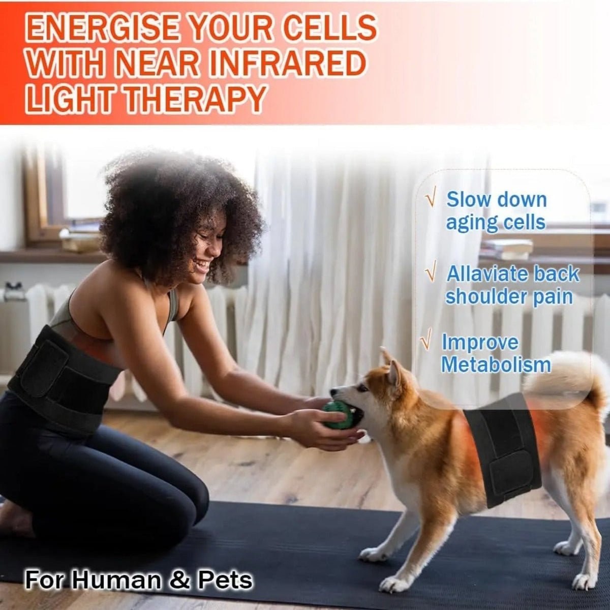 Avtoit | Infrared Light Therapy Pad Belt – Medical-Grade Pain Relief for Back and Muscles