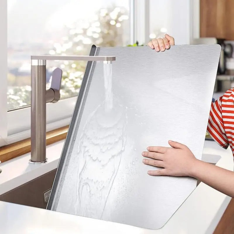 Avtoit | High-quality cutting board made of stainless steel with edge – ideal for homemade pizza, pastries, and more!