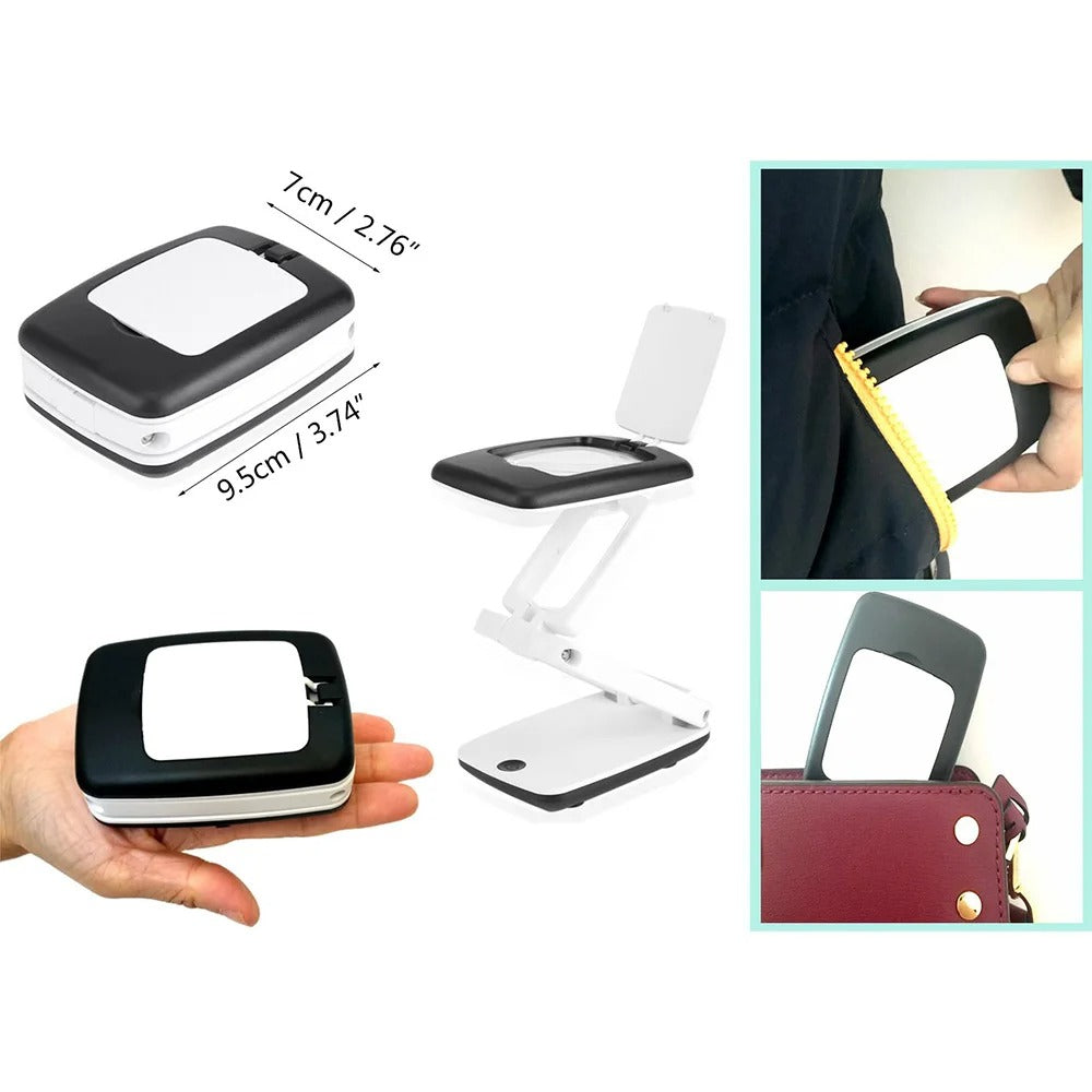 Avtoit | Full Page Magnifying Glass with Light & Stand | Reading Aid for the Elderly