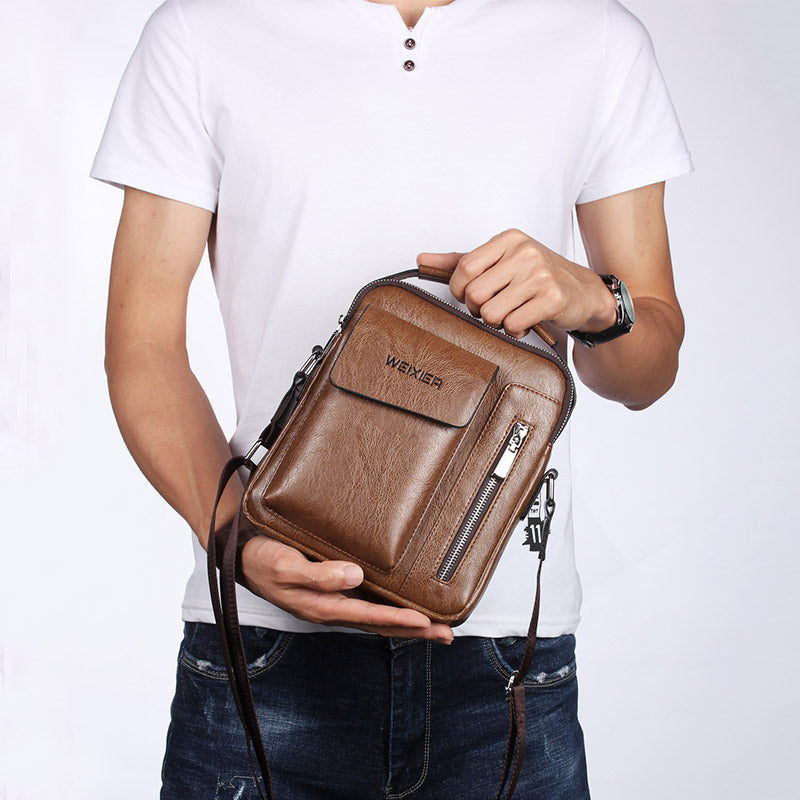 Avtoit | Luxury Shoulder Bag for Men – PU Leather Crossbody Satchel with Adjustable Strap