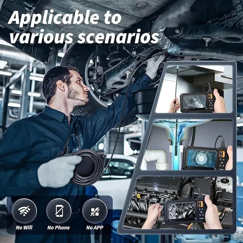 Avtoit | Industrial Endoscope Inspection Camera – 1080P HD with 4.3-Inch Screen Adjustable Lens