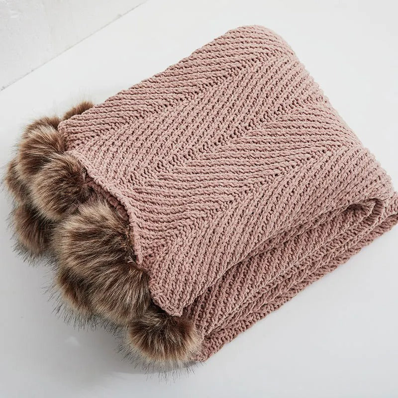 Avtoit | KnitPom - Adorable Pompon Chenille Blanket