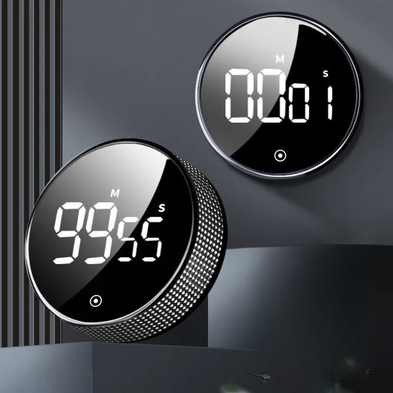Avtoit | SmartTime Kitchen Timer | Easy One-Twist Operation, Large LED Display & Adjustable Alarm for Cooking, Studying & Classroom Use
