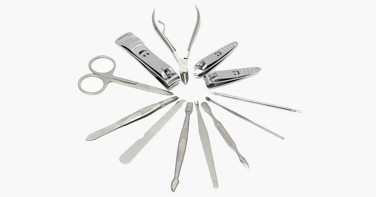 Avtoit | 12-piece Stainless Steel Professional Manicure Set