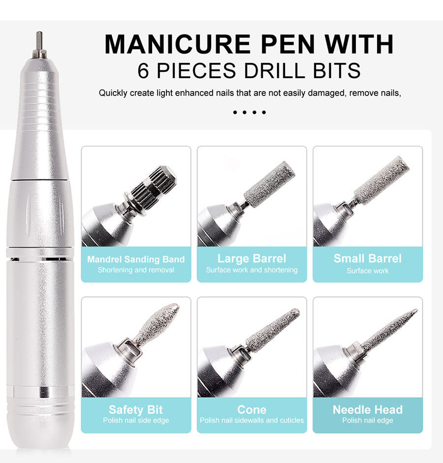 Avtoit | ProNail 45000RPM Electric Nail File – Portable Rechargeable E-File for Manicure & Acrylic Nails | Low Noise