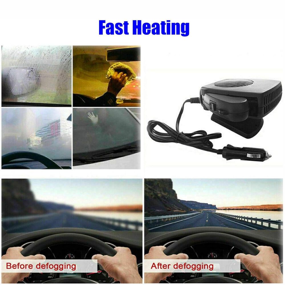 Avtoit | TurboHeat | 12V Car Heater – 150W/300W Ceramic Fan Heater, Portable Car Defroster & Warmer
