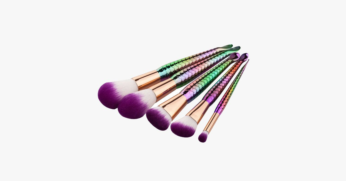 Avtoit | 5-piece Rainbow Mermaid Brush Set