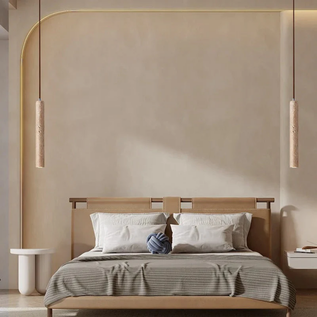 Avtoit | Minimalist Travertine Wabi-Sabi Style LED Chandelier - LumoLine