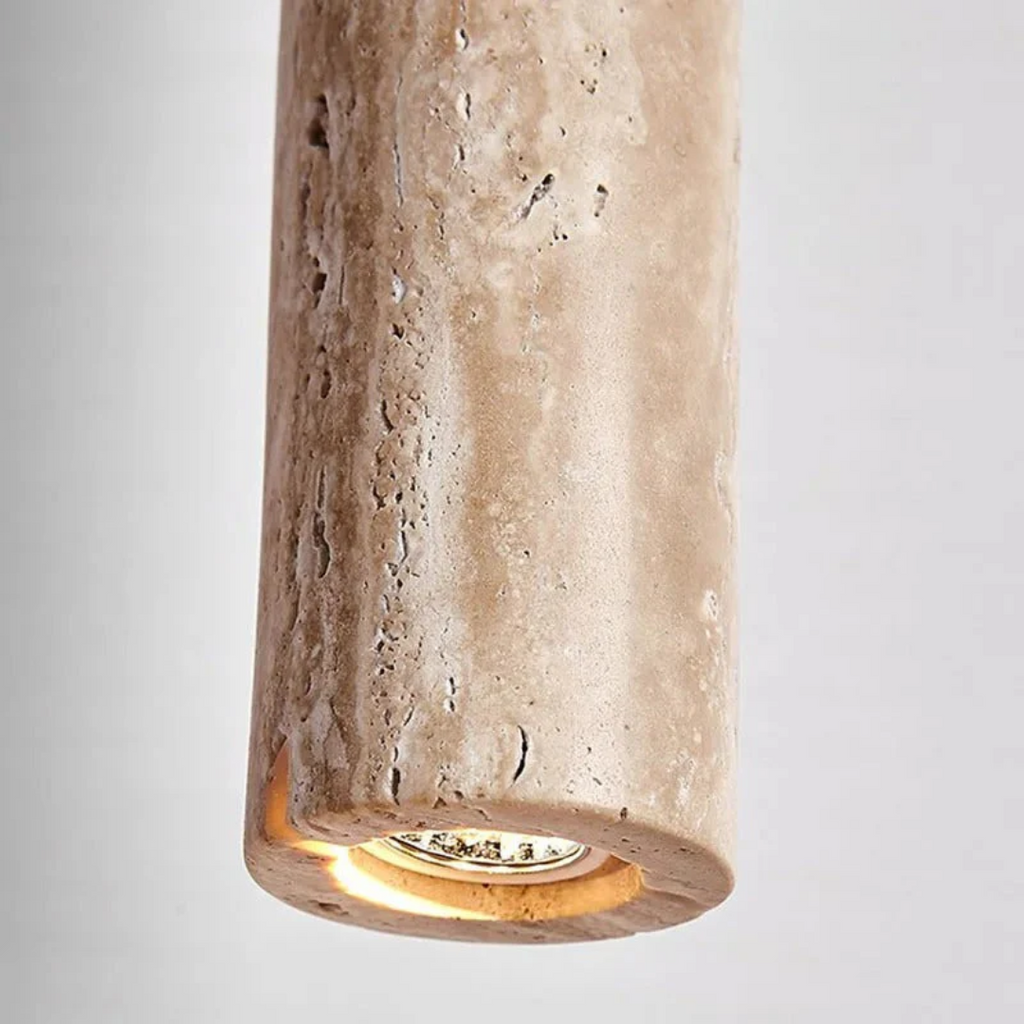 Avtoit | Minimalist Travertine Wabi-Sabi Style LED Chandelier - LumoLine