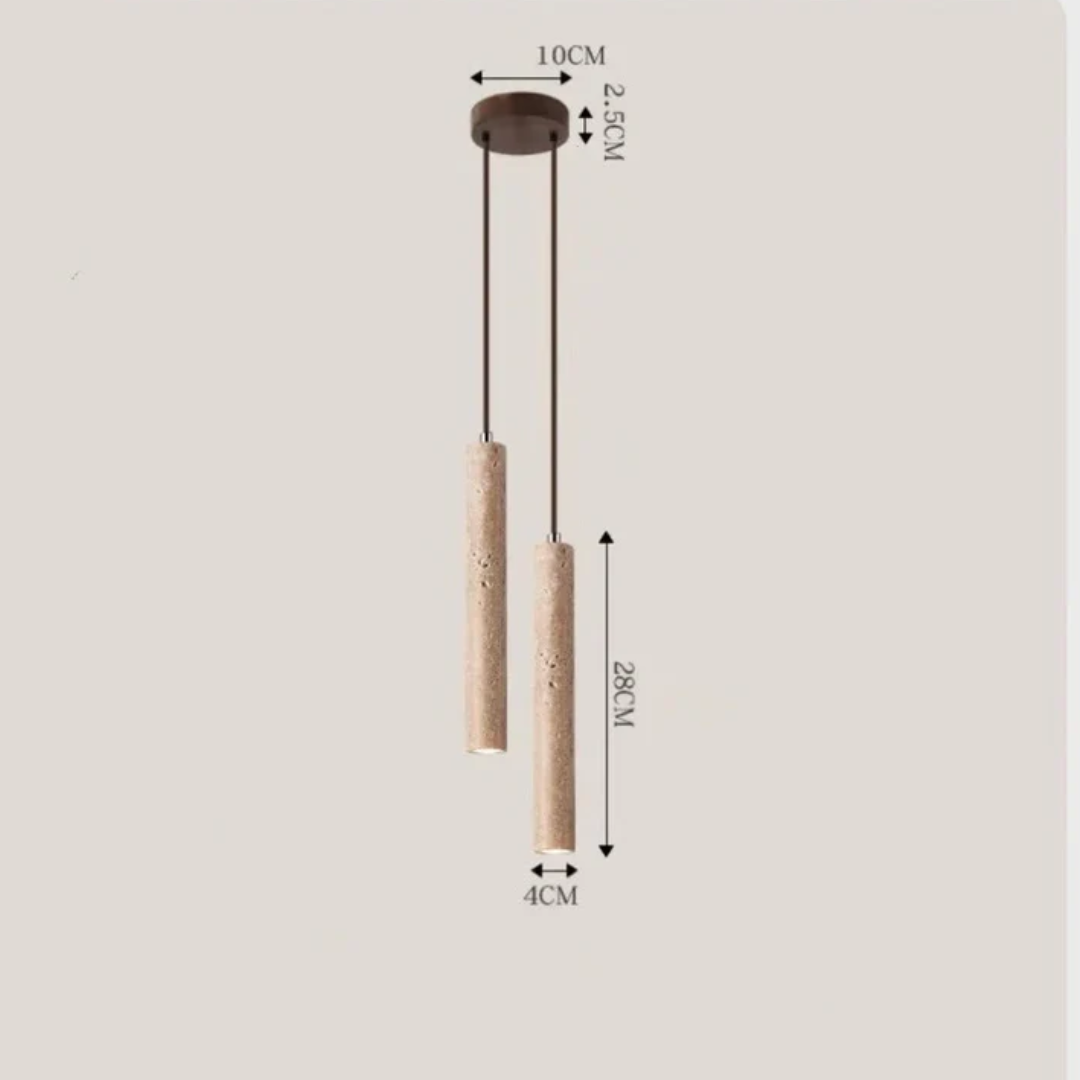 Avtoit | Minimalist Travertine Wabi-Sabi Style LED Chandelier - LumoLine