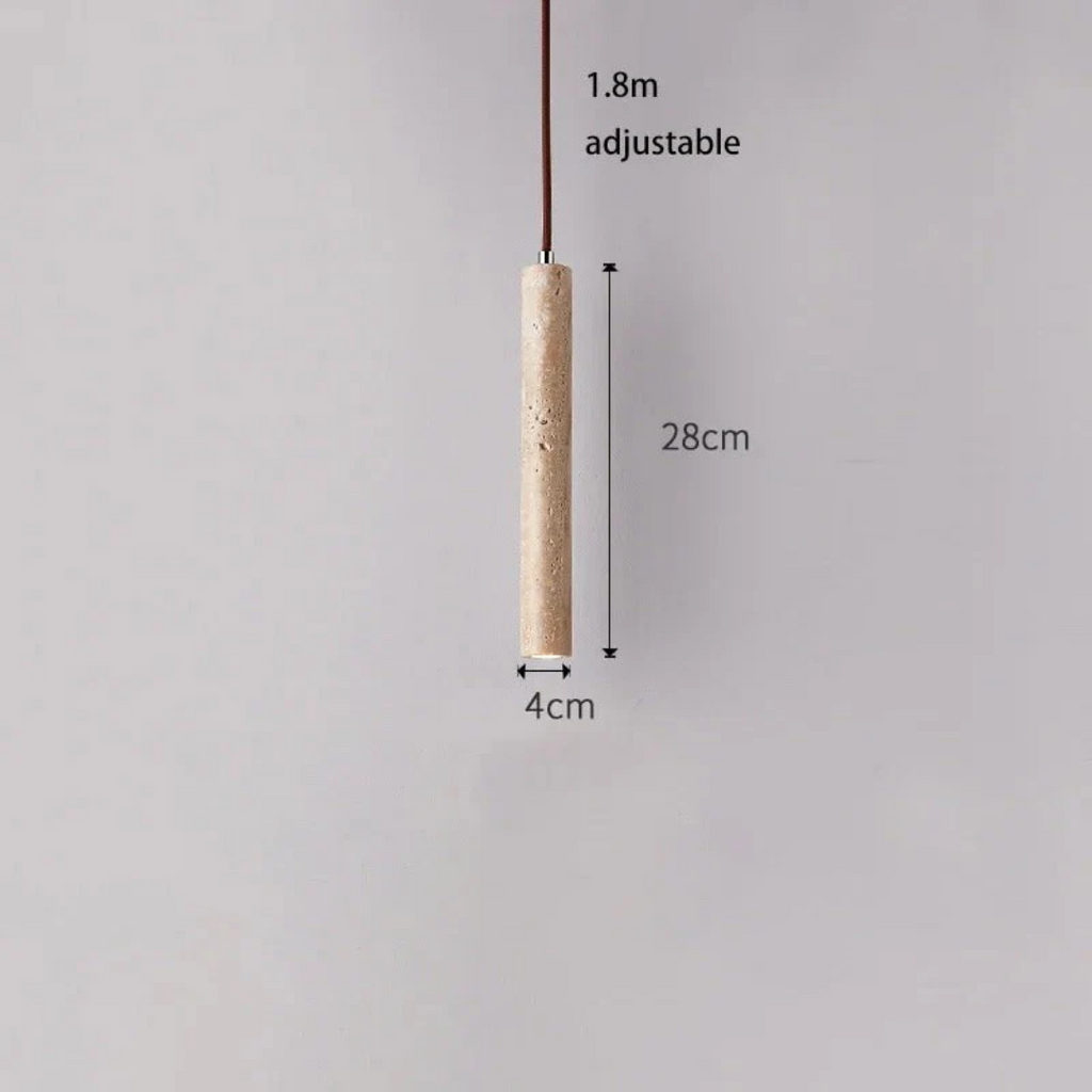 Avtoit | Minimalist Travertine Wabi-Sabi Style LED Chandelier - LumoLine