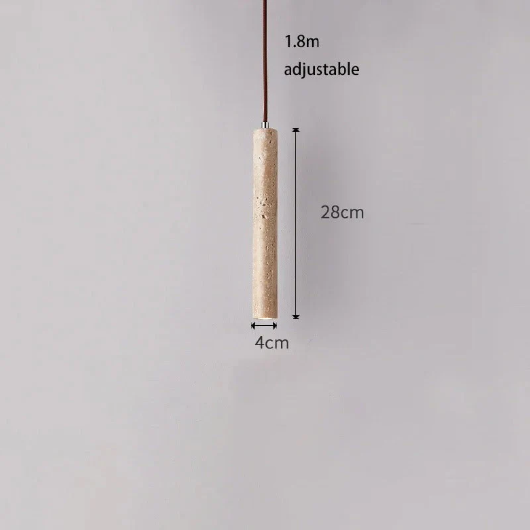 Avtoit | Minimalist Travertine Wabi-Sabi Style LED Chandelier - LumoLine