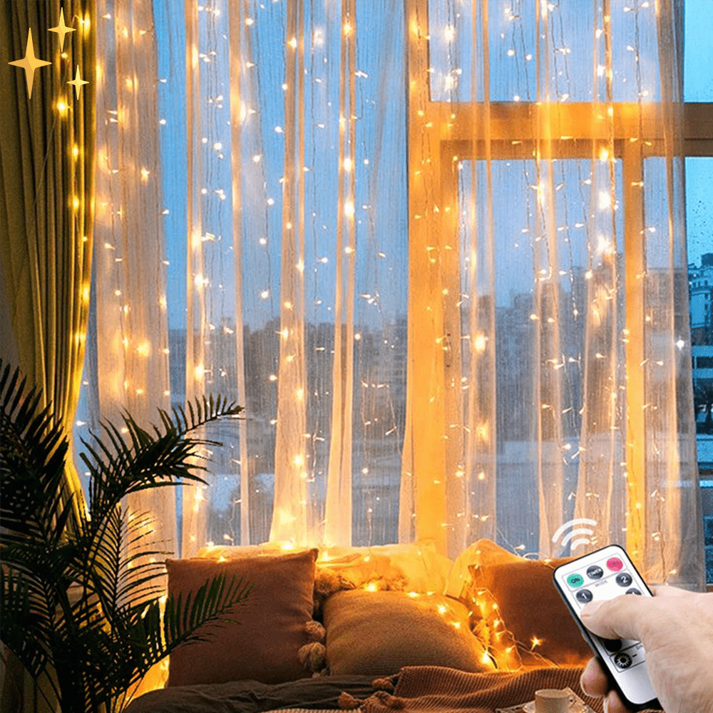 Avtoit | Curtain lamp with remote control and movable light for a warm, safe atmosphere at home