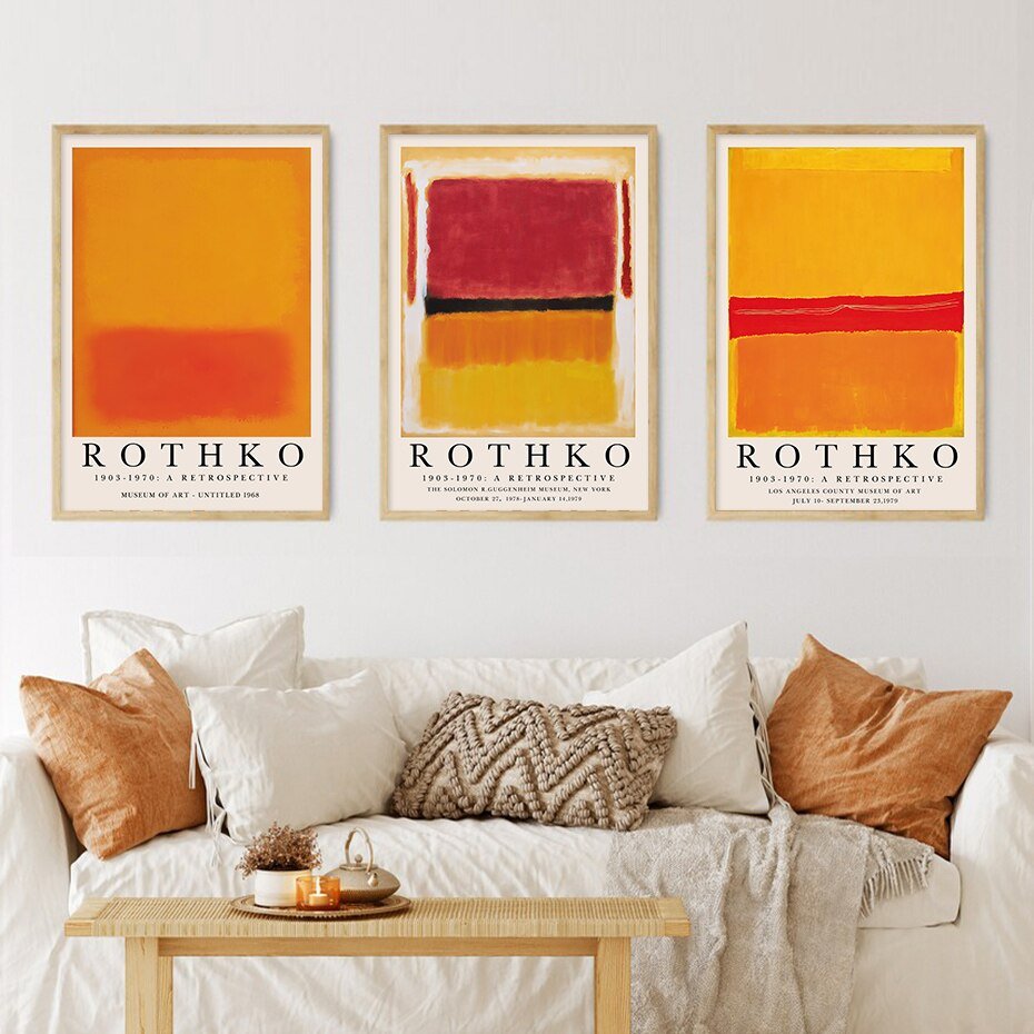Avtoit | ArtLuxe Modern Abstract Rothko Wall Art Poster | Canvas | Minimalist Design | Decor for Living Room & Office