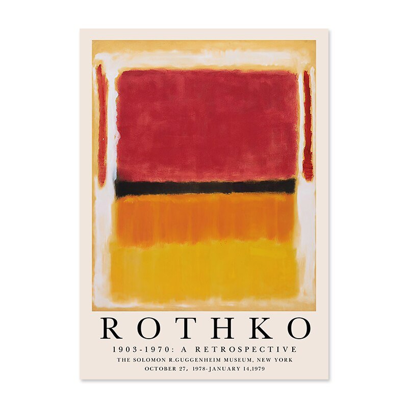 Avtoit | ArtLuxe Modern Abstract Rothko Wall Art Poster | Canvas | Minimalist Design | Decor for Living Room & Office