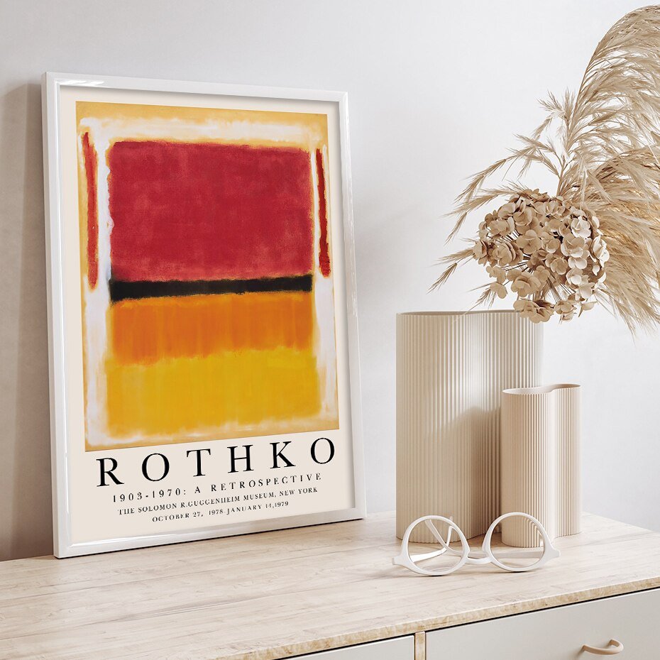 Avtoit | ArtLuxe Modern Abstract Rothko Wall Art Poster | Canvas | Minimalist Design | Decor for Living Room & Office