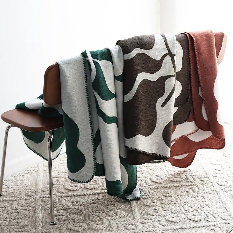 Avtoit | Modern, Abstract Throw Blanket in Bohemian Style – Nordic Style Blanket, Bedspread, Coverlet