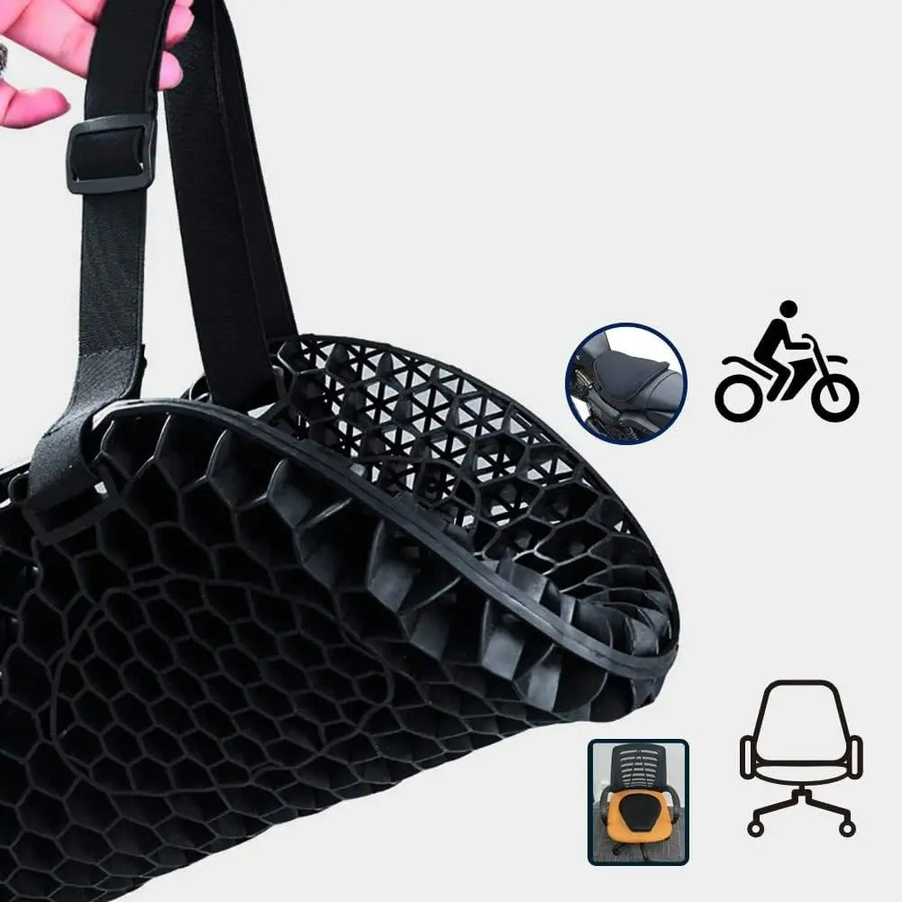 Avtoit | HoneyRide – 3D Honeycomb Shock-Relief Motorcycle Seat Cushion