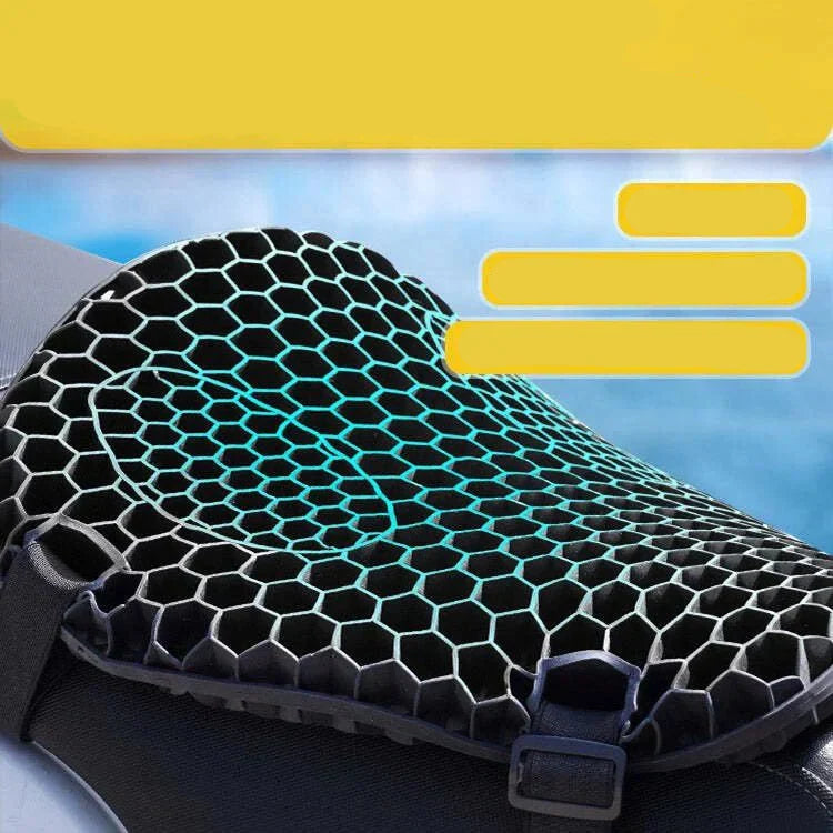 Avtoit | HoneyRide – 3D Honeycomb Shock-Relief Motorcycle Seat Cushion