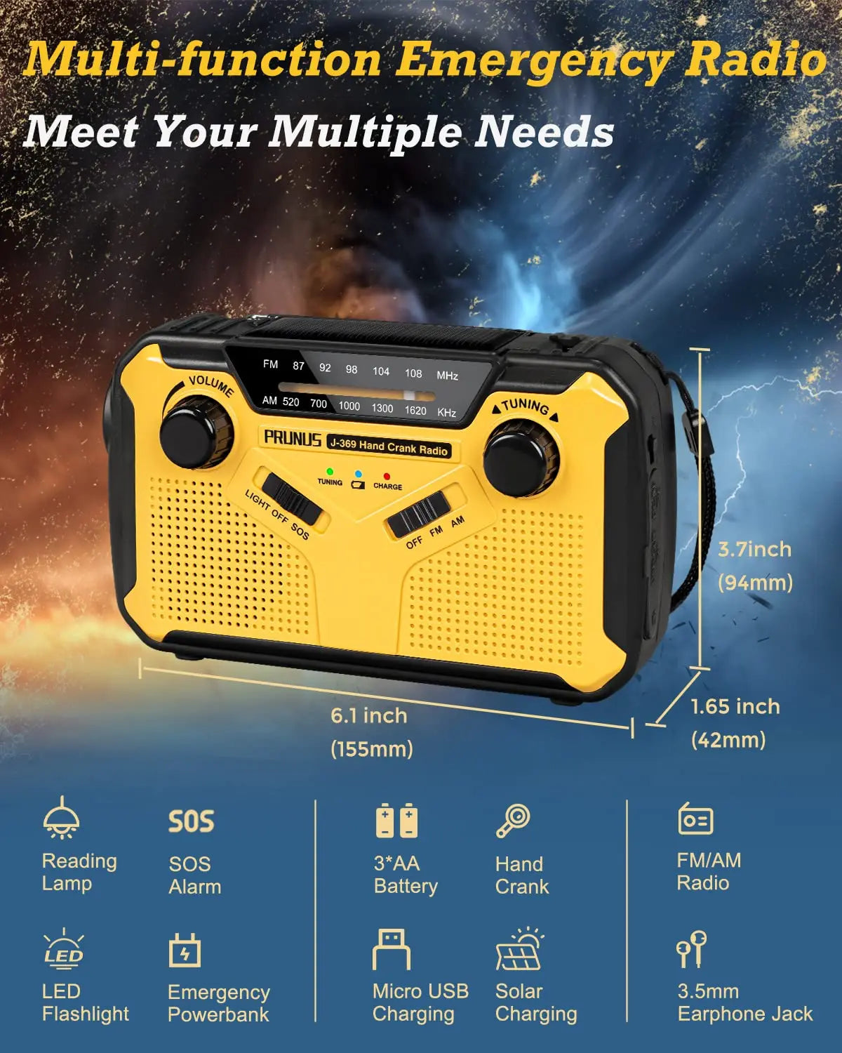 Avtoit | Multifunctional Emergency Radio with Charging Options - SafeSignal