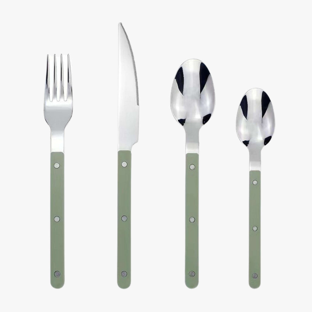 Avtoit | 24-Piece Cutlery Set – Engraved Stainless Steel Flatware for 6 People