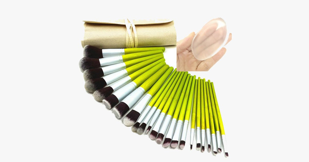 Avtoit | Nylon Makeup Brush Set with a Silicone Sponge – Makes Mixing Makeup Easier and More Fun