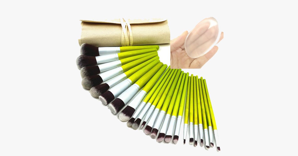 Avtoit | Nylon Makeup Brush Set with a Silicone Sponge – Makes Mixing Makeup Easier and More Fun