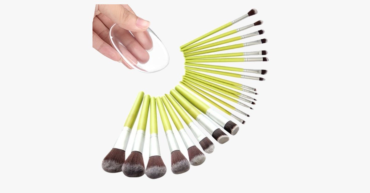 Avtoit | Nylon Makeup Brush Set with a Silicone Sponge – Makes Mixing Makeup Easier and More Fun