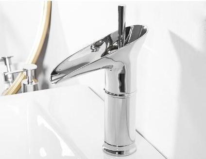 Avtoit | Antique Brass Waterfall Basin Tap – Vintage Bathroom Mixer Faucet with Hot & Cold Control
