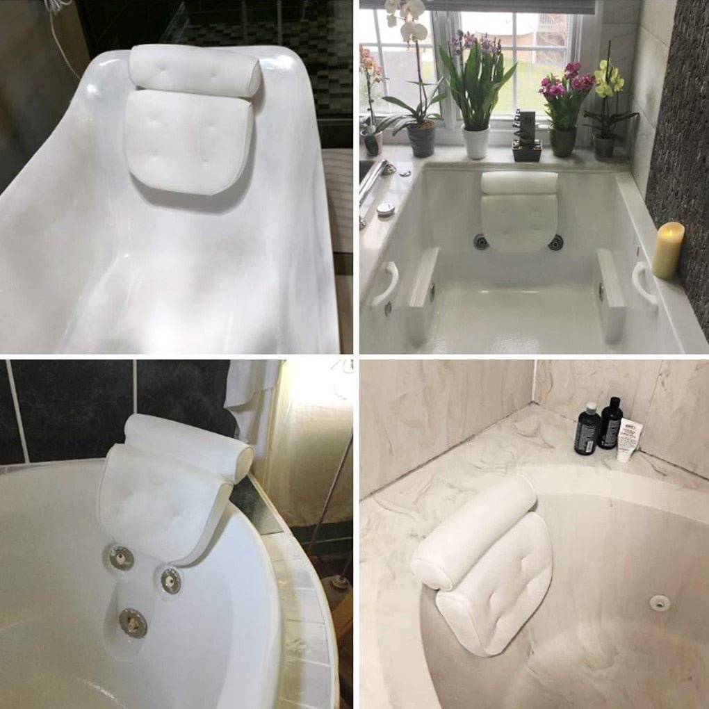 Avtoit | Orthopedic Bathtub Pillow - Breathable Bathtub Headrest Pillow made of 3D Mesh Fabric with Suction Cups