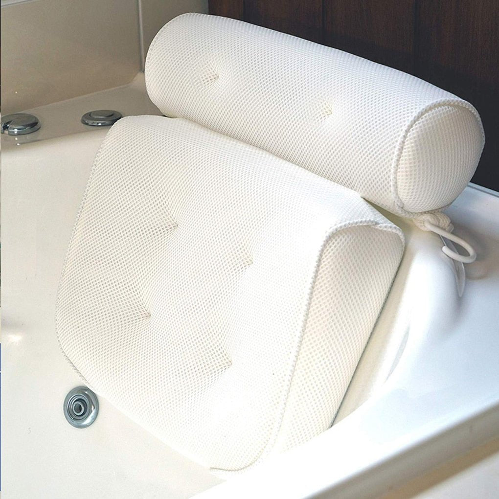 Avtoit | Orthopedic Bathtub Pillow - Breathable Bathtub Headrest Pillow made of 3D Mesh Fabric with Suction Cups