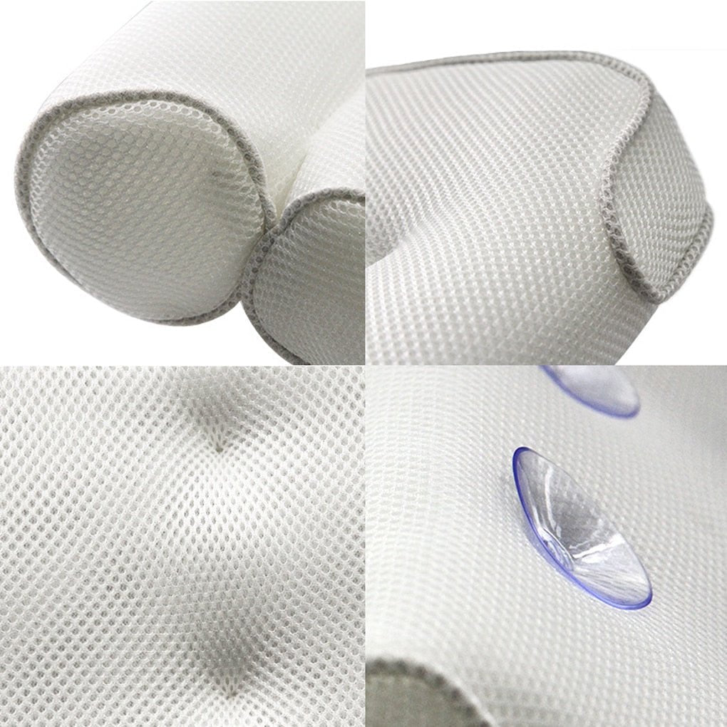 Avtoit | Orthopedic Bathtub Pillow - Breathable Bathtub Headrest Pillow made of 3D Mesh Fabric with Suction Cups
