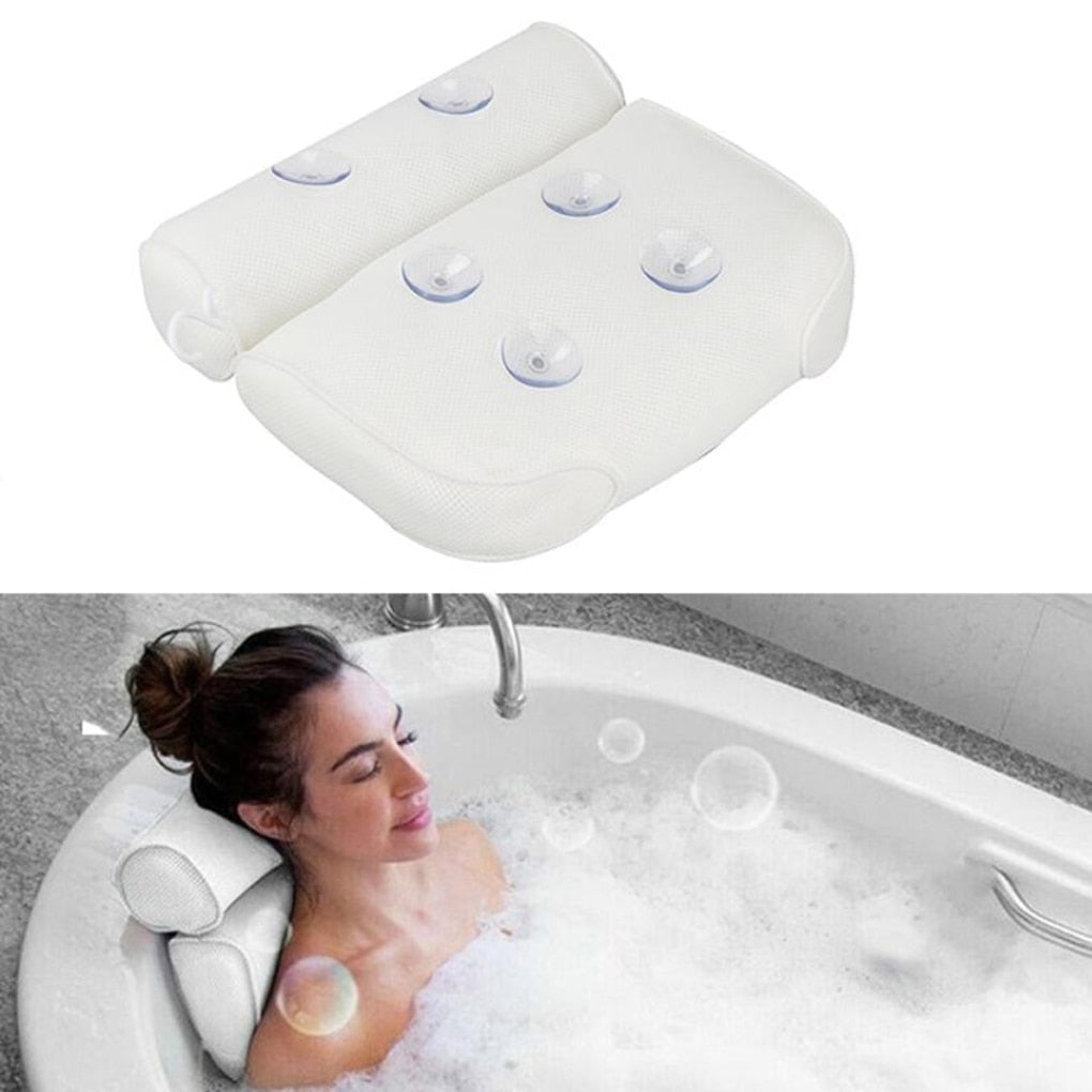 Avtoit | Orthopedic Bathtub Pillow - Breathable Bathtub Headrest Pillow made of 3D Mesh Fabric with Suction Cups