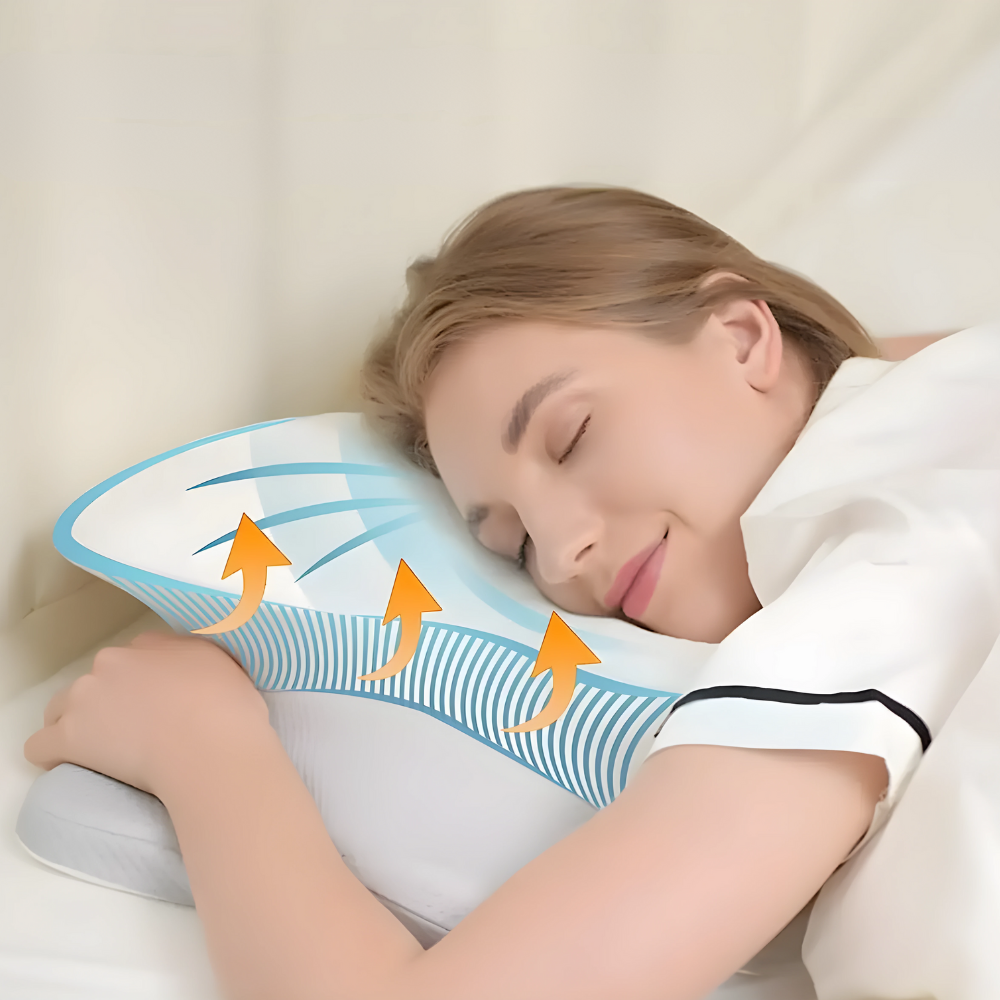 Avtoit | OrthoSleep 3D Pillow | Comfortable Ergonomic Support | Breathable Hypoallergenic