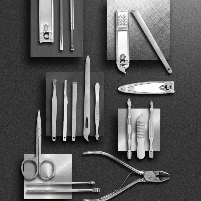 Avtoit | 19 in 1 Stainless Steel Manicure Set Nail Clipper Kit