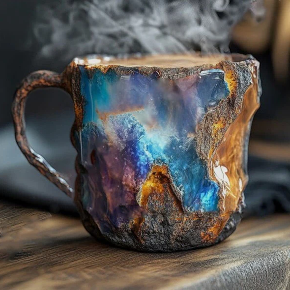 Avtoit | GemCup Crystal Coffee Mug – Elegant 300ml Mineral-Inspired Glass Cup
