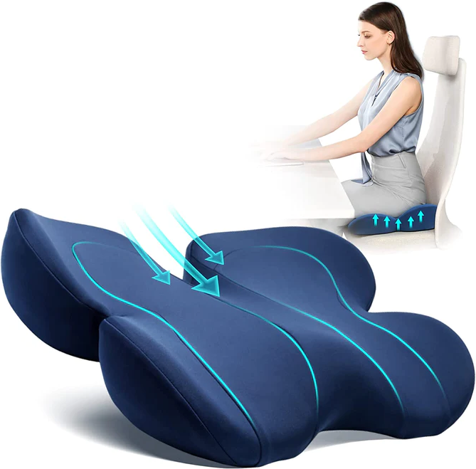 Avtoit | OrthoSeat Memory Foam Seat Cushion – Coccyx, Sciatica & Lower Back Pain Relief Pillow